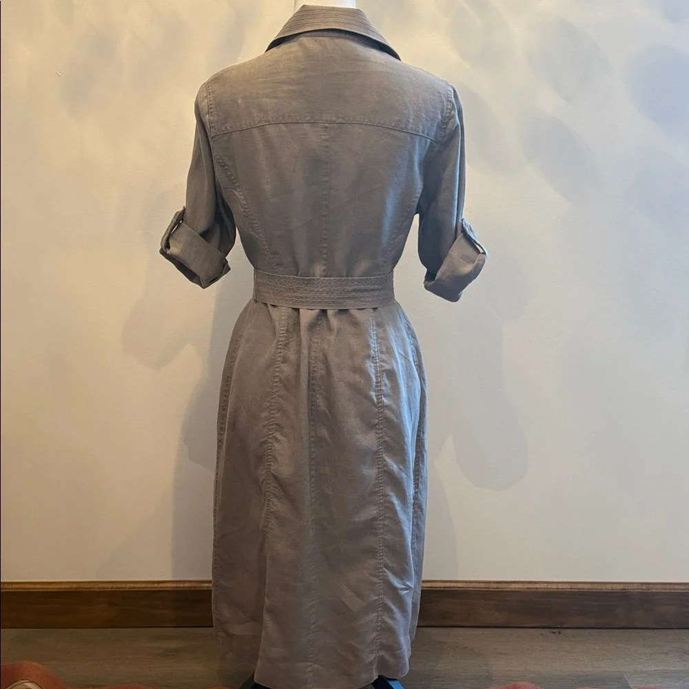 Boden Taupe Belted Shirt Dress - Picture 3 of 5